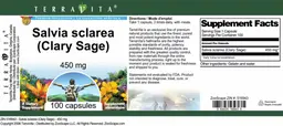 Label for Salvia sclarea (Clary Sage) 450 mg
