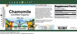 Label for Chamomile (Certified Organic) 450 mg