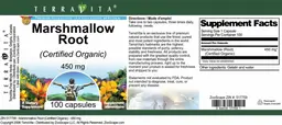 Label for Marshmallow Root (Certified Organic) 450 mg