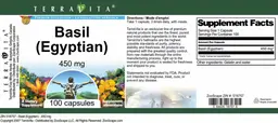 Label for Basil (Egyptian) 450 mg