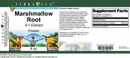 Label for Marshmallow Root 4:1 Extract Powder
