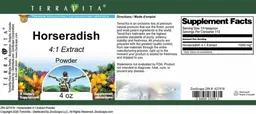 Label for Horseradish 4:1 Extract Powder