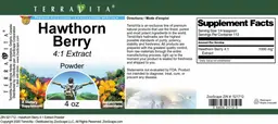Label for Hawthorn Berry 4:1 Extract Powder