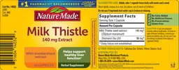 Label for Milk Thistle 140 mg Extract