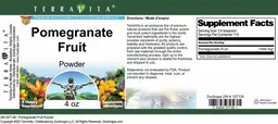 Label for Pomegranate Fruit Powder