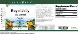 Label for Royal Jelly 3% Extract Powder