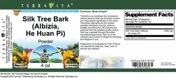 Label for Silk Tree Bark (Albizia, He Huan Pi) Powder
