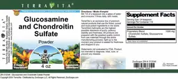 Label for Glucosamine and Chondroitin Sulfate Powder