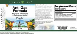 Label for Anti-Gas Formula Powder