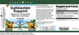 Label for Gallbladder Support Powder