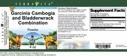Label for Garcinia Cambogia and Bladderwrack Combination Powder