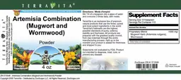 Label for Artemisia Combination (Mugwort and Wormwood) Powder
