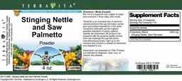 Label for Stinging Nettle and Saw Palmetto Powder