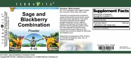 Label for Sage and Blackberry Combination Powder