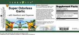 Label for Super Odorless Garlic Powder
