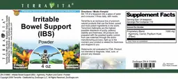 Label for Irritable Bowel Support (IBS) Powder