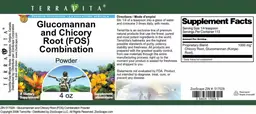 Label for Glucomannan and Chicory Root (FOS) Combination Powder
