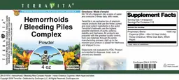 Label for Hemorrhoids/Bleeding Piles Complex Powder
