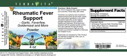Label for Rheumatic Fever Support Powder