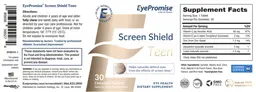 Label for Screen Shield Teen Natural Fruit Punch Flavor