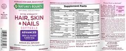 Label for Extra Strength Hair, Skin & Nails