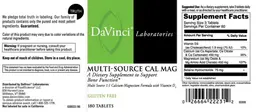 Label for Multi-Source Cal Mag