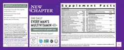 Label for 40+ Every Man's Multivitamin One Daily