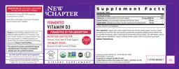 Label for Fermented Vitamin D3 2000 IU