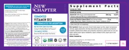 Label for Fermented Vitamin B12 1000 mcg