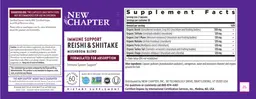 Label for Immune Support Reishi & Shiitake Mushroom Blend
