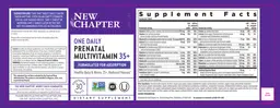 Label for One Daily Prenatal Multivitamin 35+