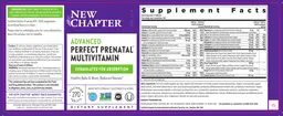 Label for Advanced Perfect Prenatal Multivitamin