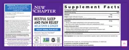 Label for Restful Sleep and Pain Relief