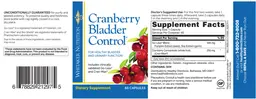 Label for Cranberry Bladder Control