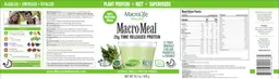 Label for MacroMeal Ultimate Vanilla Protein Powder