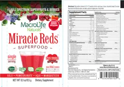 Label for Miracle Reds