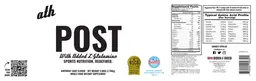 Label for POST with added L-Glutamine Birthday Cake Flavor