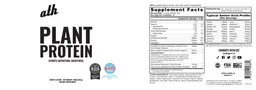 Label for Plant Protein Coffee Flavor