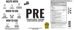 Label for PRE Fruit Punch Flavor