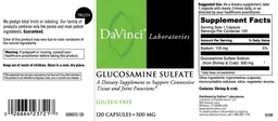 Label for Glucosamine Sulfate 500 mg