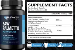 Label for Saw Palmetto + L-Arginine