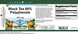 Label for Black Tea 60% Polyphenols 450 mg