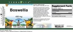 Label for Boswellia 450 mg