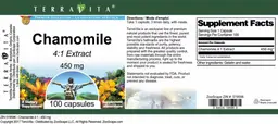 Label for Chamomile 450 mg 4:1 Extract