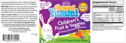 Label for Gummi Yummi Sour Fruit Flavored