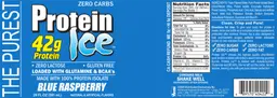Label for Protein Ice Blue Raspberry