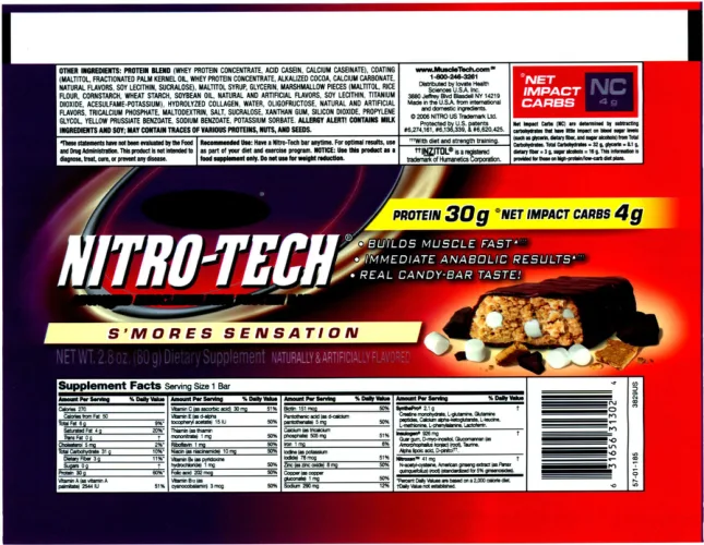 Label for Nitro-Tech S'Mores Sensation