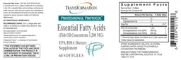 Label for Essential Fatty Acids