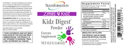 Label for Kidz Digest Powder