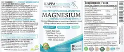 Label for Magnesium 3 in 1 L-Threonate Advanced Complex